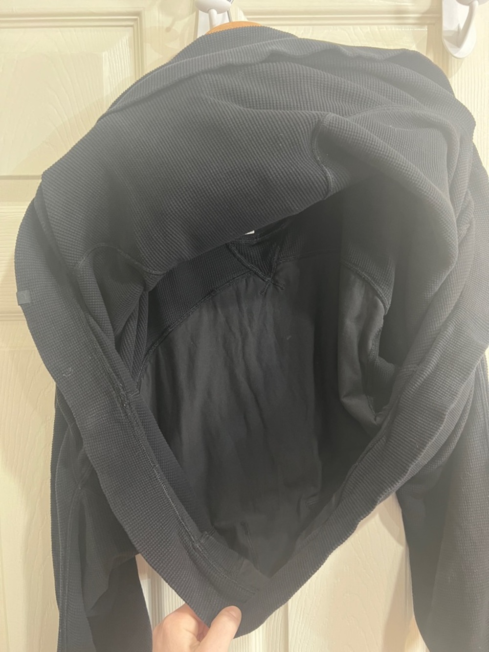 61. Lululemon black waffle athletic hoodie - Picture 11 of 11